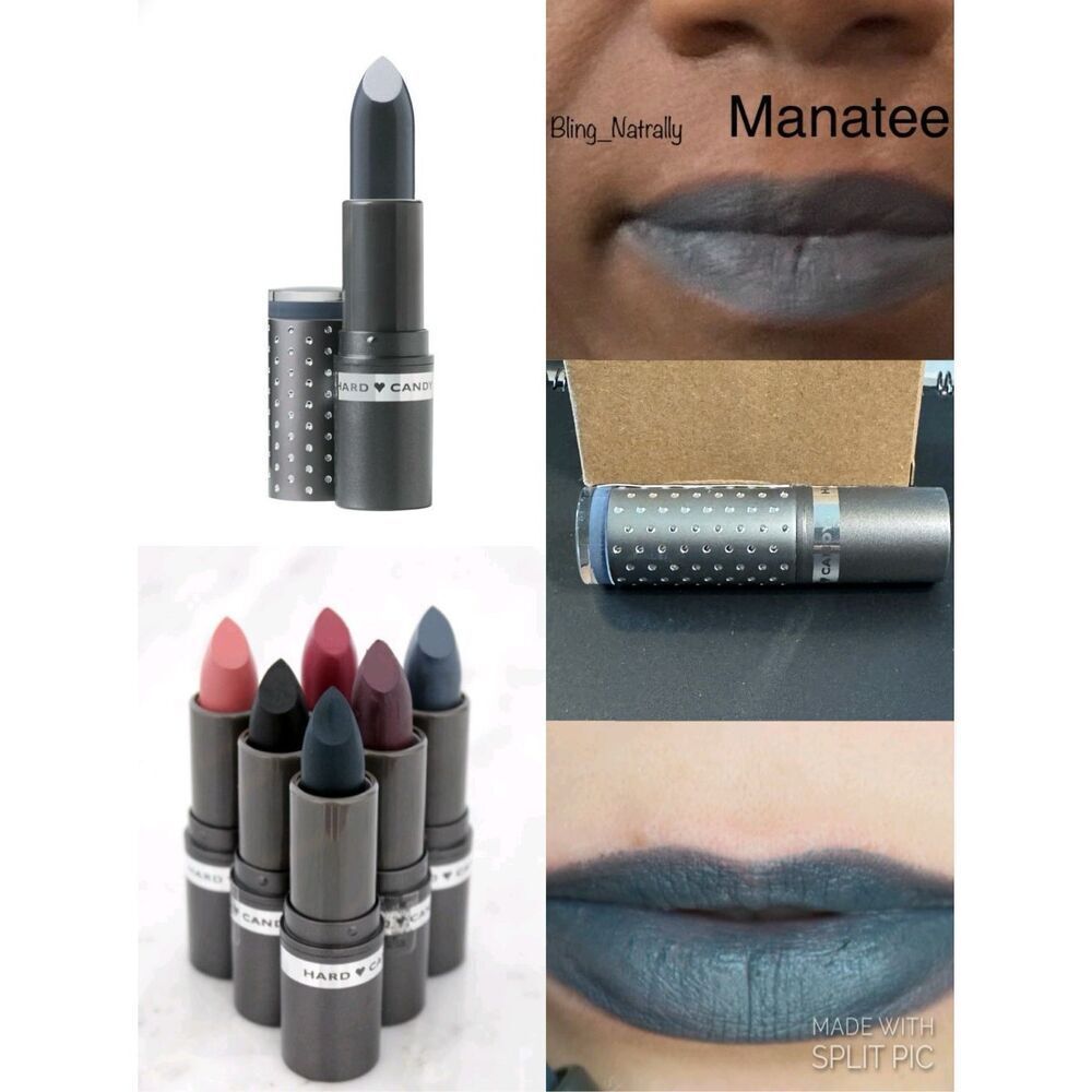 💸 5/$15 Hard Candy Matte Manatee Lipstick Steel Blue - Picture 2 of 5